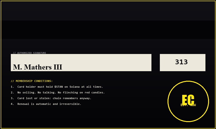 VIP card back